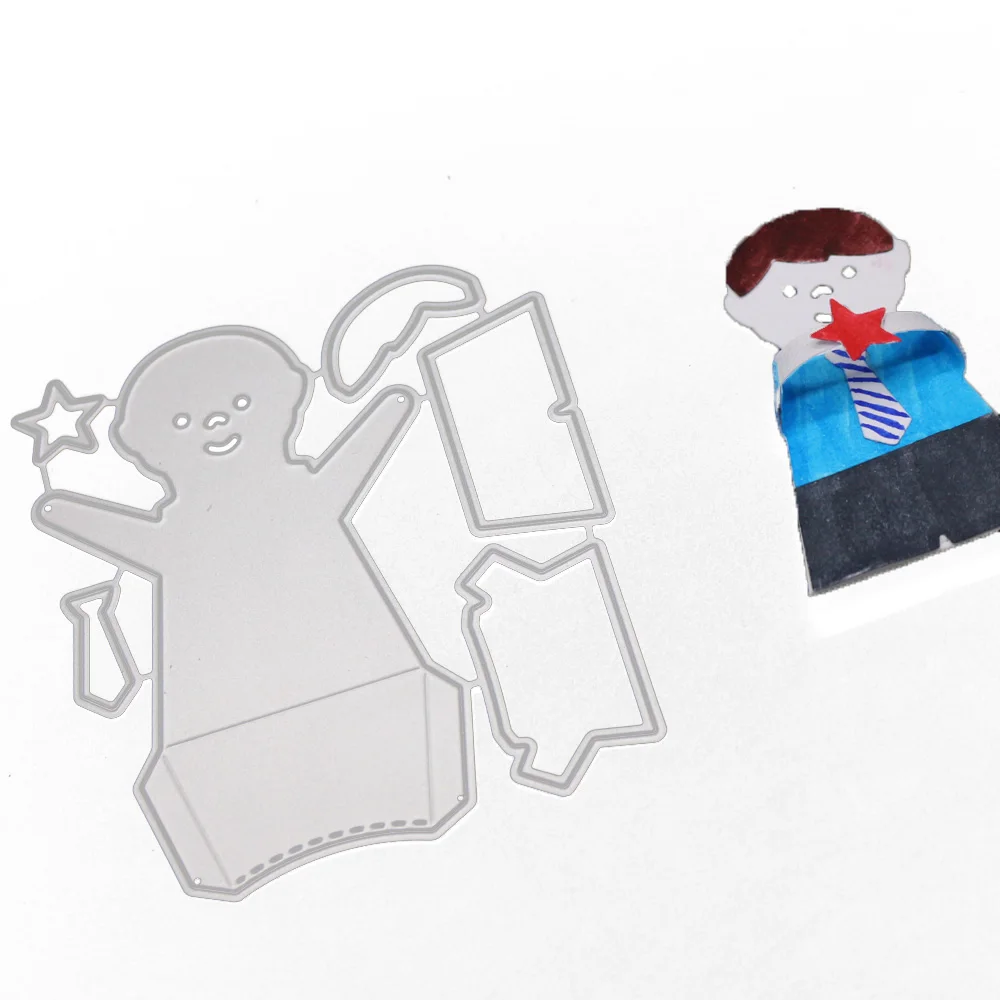 Штампы для вырезания ФИГУРЫ ЧЕЛОВЕКА мультяшный мальчик металлическая Форма