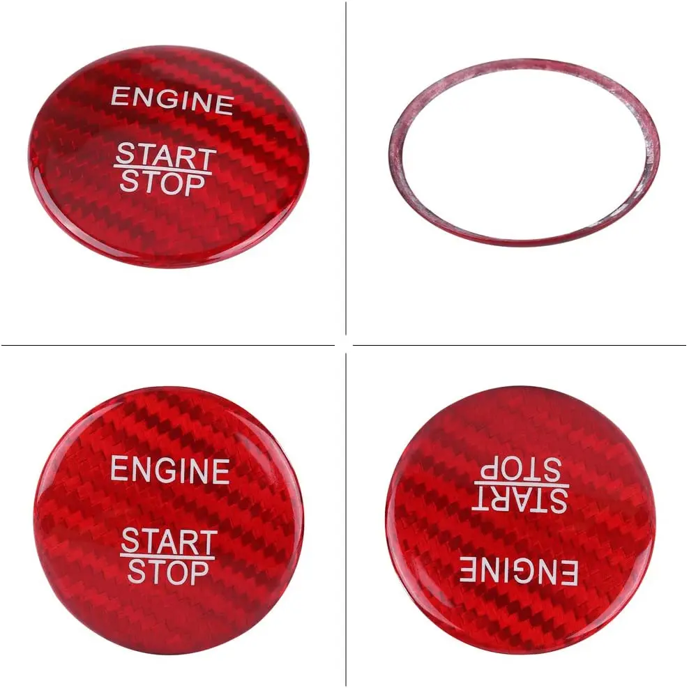 

For Mercedes Benz A B C GLC GLA CLA ML GL Class W176 W246 W205 X253 X156 C117 Carbon Fibre Engine Start Button Sticker Cover