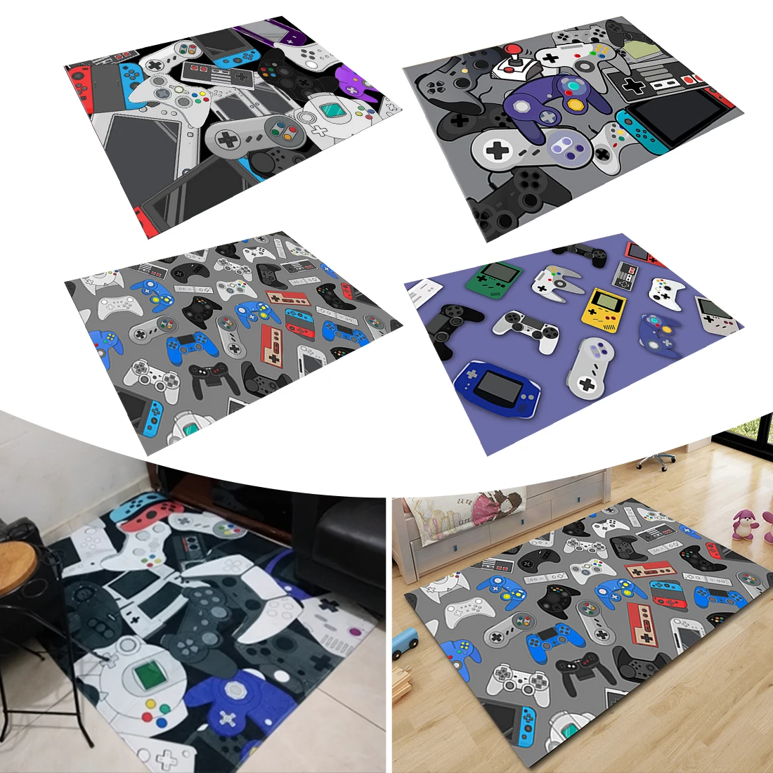 

Gamer Controller Area Rugs Non-Slip Floor Mat Doormats Home Runner Rug Carpet for Bedroom Indoor Outdoor Kids Play Mat