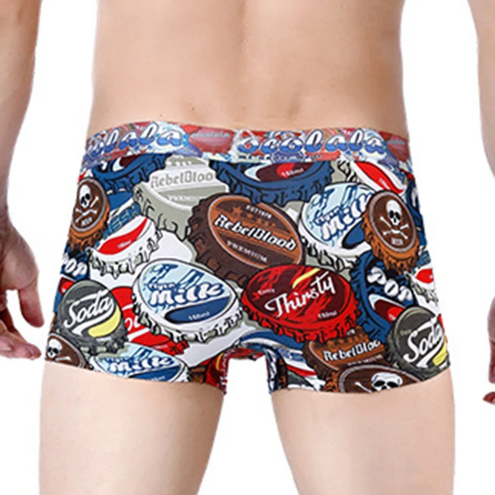 

Men High-End Briefs Cotton Comfortable Printed Boxer Sexy Underwear Gays Clothes Sissy Pantie Sports Shorts Fashion Man Lingerie