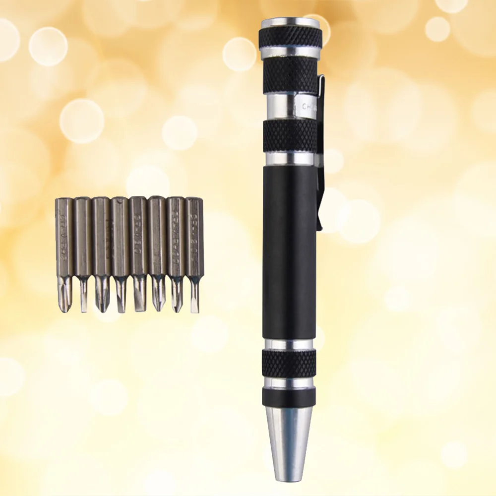 

8 in 1 Mini Gadgets Repair Tools Multifunction Mini Aluminum Precision Pen Screw Driver Screwdriver Set Repair Tools Kit Cell Ph