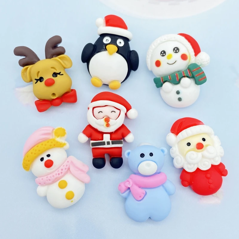 

14Pcs Cute Resin Mini Mixed Christmas Series Flat Back Cabochons Scrapbooking DIY Jewelry Craft Decoration Accessories G82
