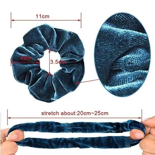6pcs Velvet Band Scrunchie Elastic Hair Ties Headwear Rope Adult Accessories Simple | Дом и сад