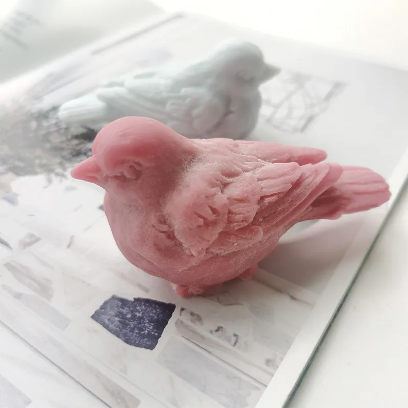 

3D Bird Aromatherapy Candle Soap Silicone Mold Plaster Craft Molds For Home Decor DIY Wax Animal Soap Mould