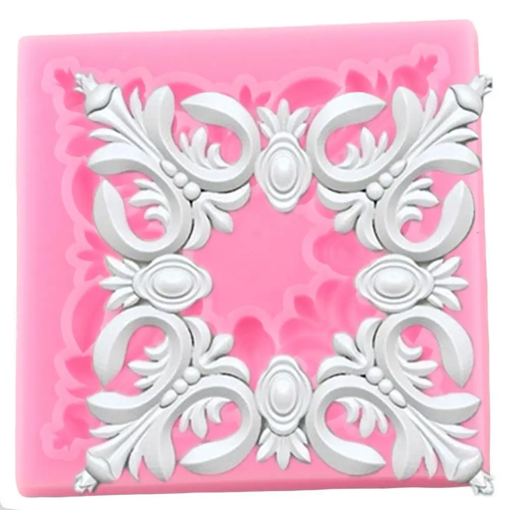 Силиконовые 3D формы с цветочным кружевом рельефная форма для мастики