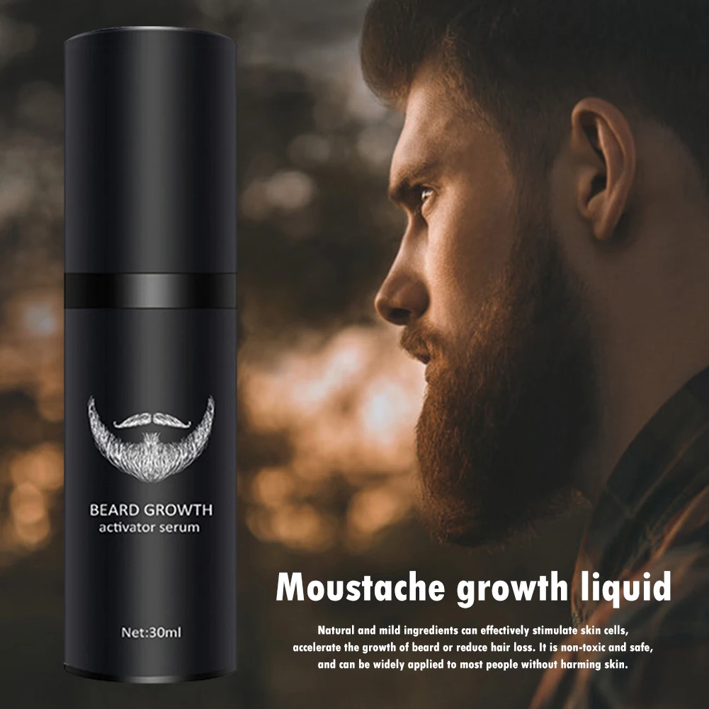 

Beard Growth Serum - Hair Growth Oil for Men Facial Hair Supplement Thicker and Fuller Mustache Grower Perfect Gift for Men