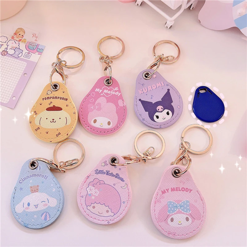 

Брелок для ключей в форме капли воды с мультяшным аниме, защитный декоративный держатель для визиток лифта