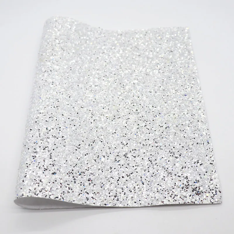 silvery white Блестящая ткань 20 см* 34 см, блестящая искусственная кожа, листы для бантов, украшения ручной работы, материалы для сумок, обуви, аксессуаров - Цвет: silvery white