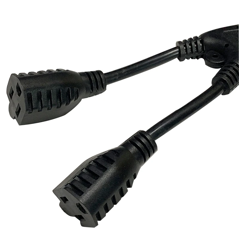 0 3 м * 18AWG C14-2 5-15R IEC320 C14 штекер к 2 US Женский Y-Сплиттер Удлинительный кабель адаптер