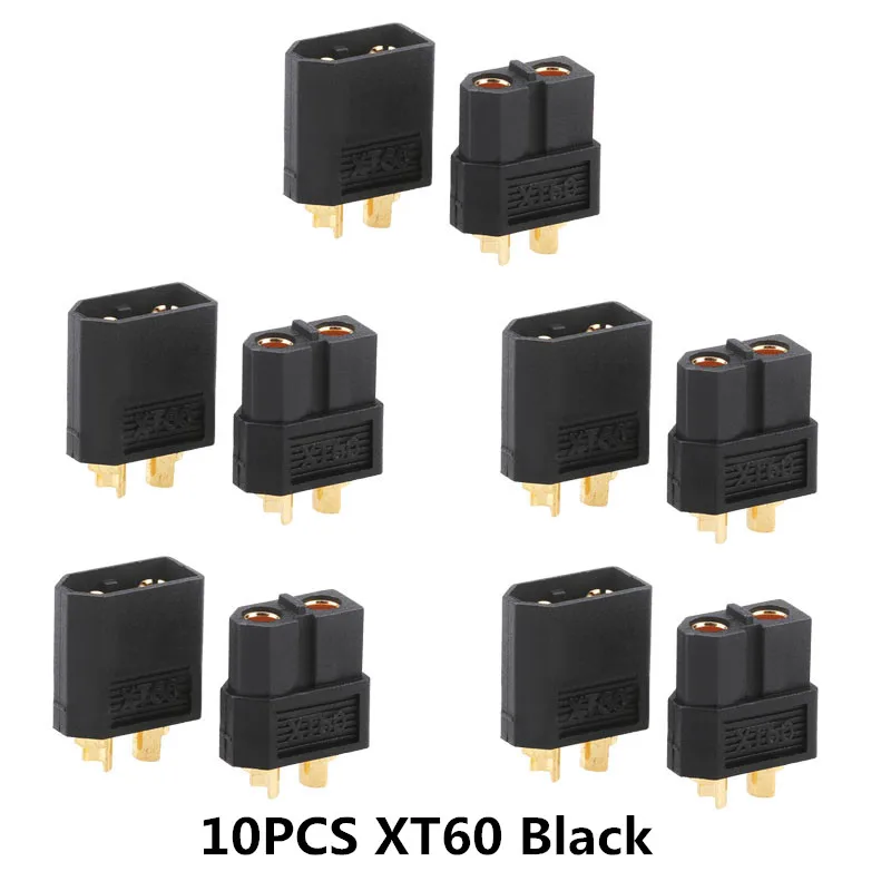 10/20 шт. XT60 черный/голубой/XT60+/XT30UPB/XT60-E/XT60-L штекерно-разъемы Вилки провод с силикатной гелевой обмоткой для Батарея Quadcopter Drone