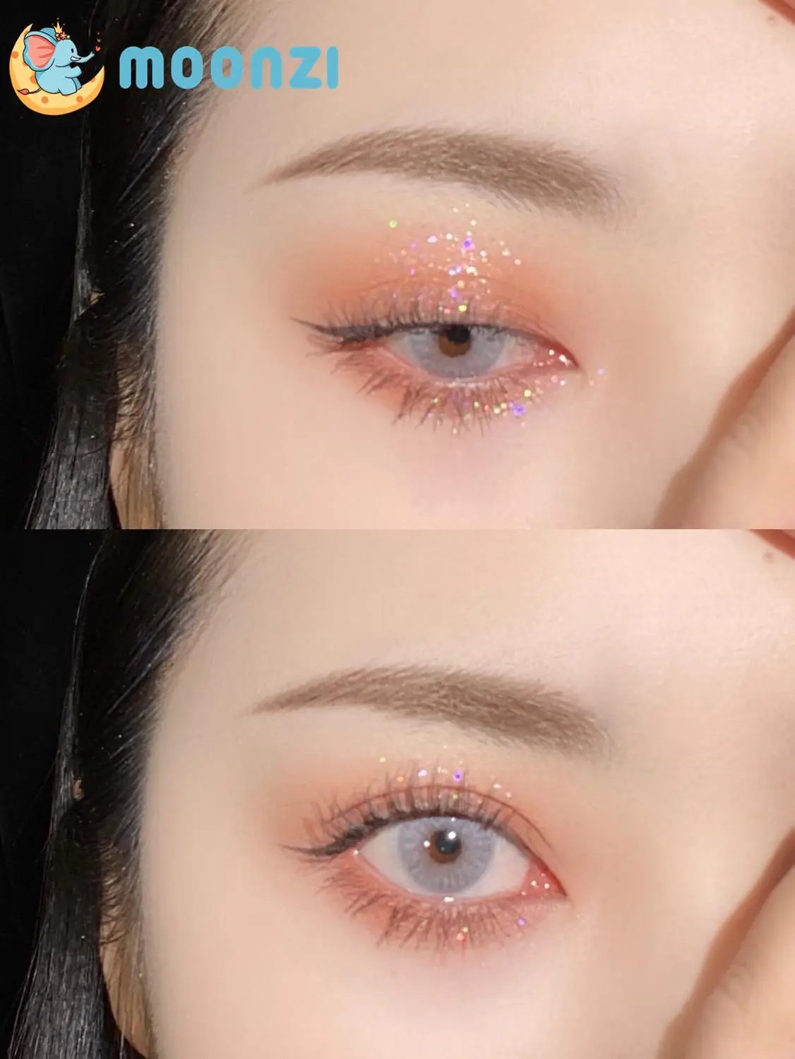 MOONZI винно серого цвета контактные линзы маленький ученик Цветной для глаз