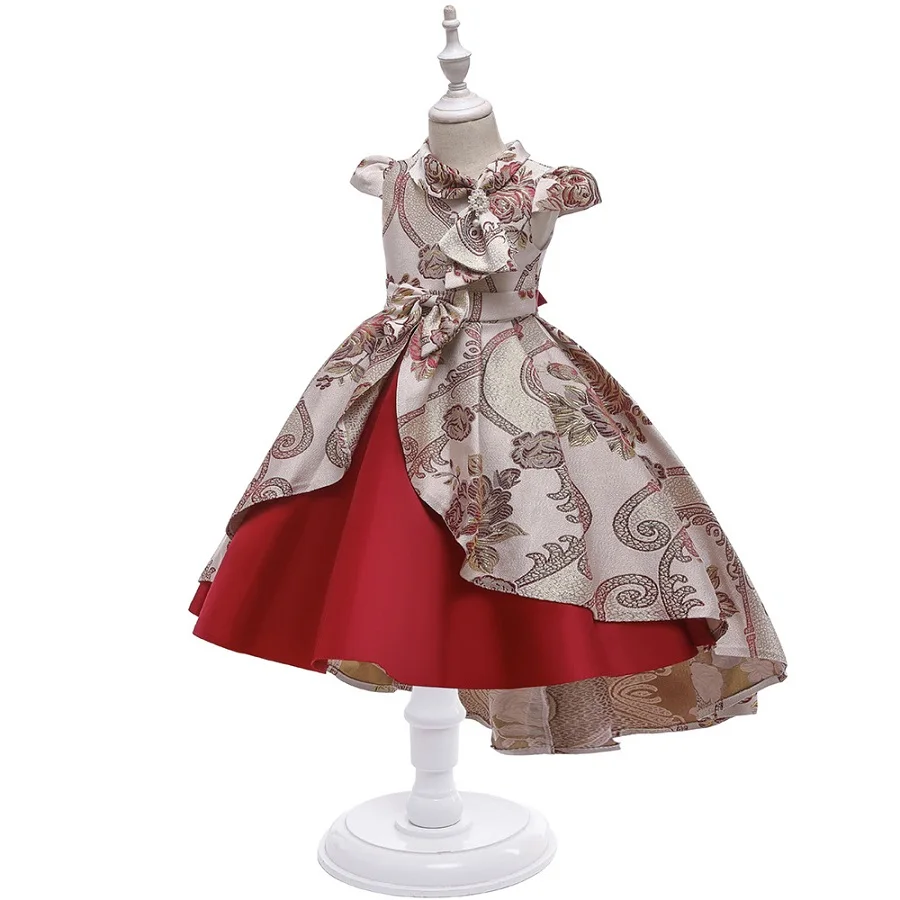 Детские вечерние платья смокинги для девочек Свадебное платье с вышивкой