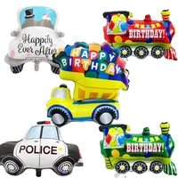 cute cartoon balloons car aluminum boy girls foil balloon truck car train pattern birthday kids party supplies toy decorations