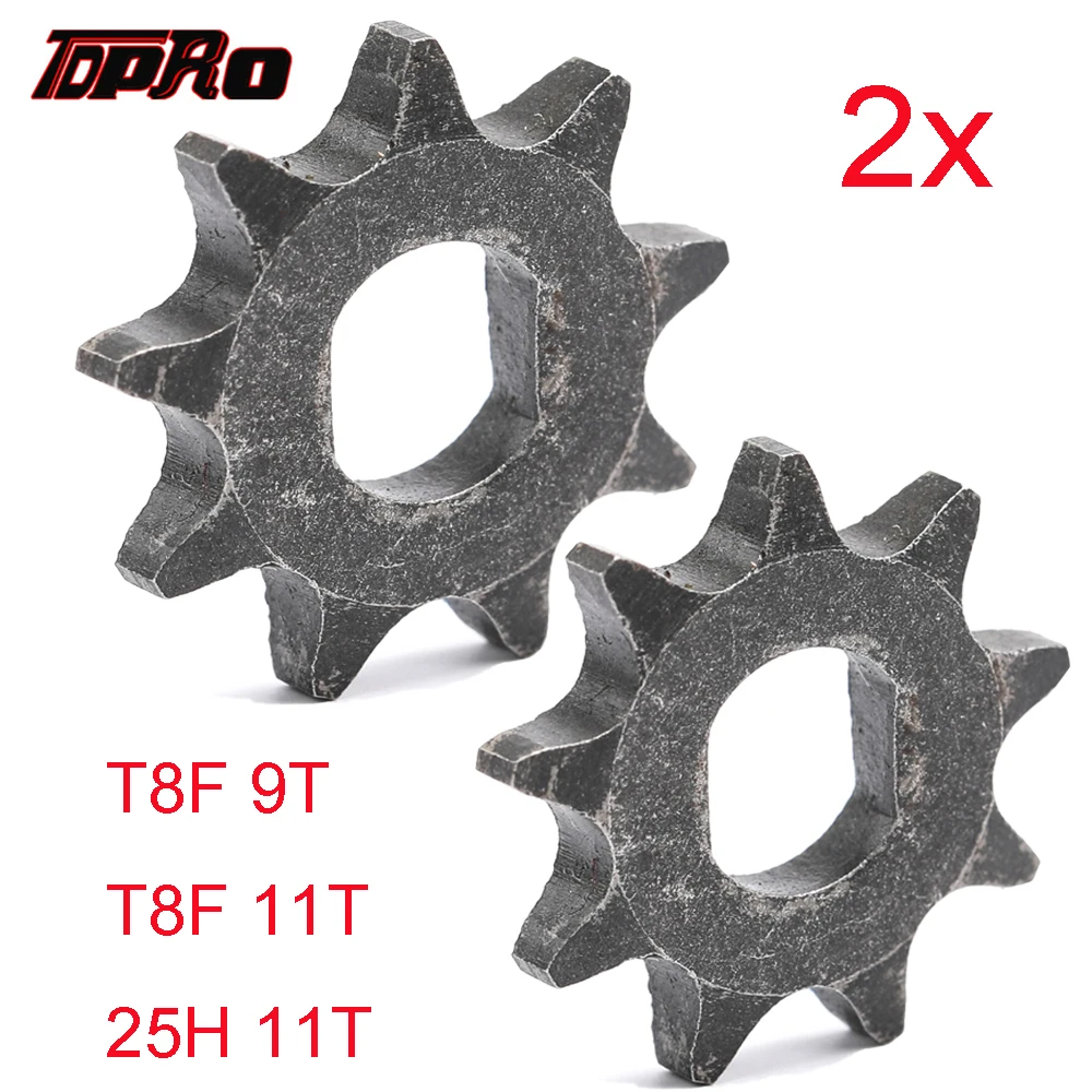 TDPRO 2 шт. металлическая передняя Звездочка 9T 11T для T8F 25H цепная тактная 43cc 47cc 49cc