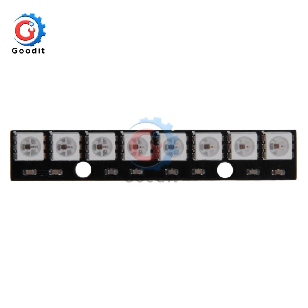 8-битный канал WS2812 5050 RGB 8 Светодиодный светильник встроенный полноцветный макетная плата полосы драйвер платы для Arduino 8 каналов