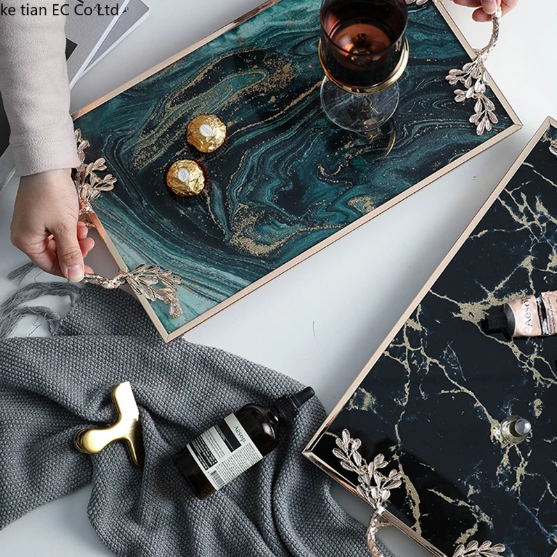 Роскошная мраморная стеклянная тарелка в скандинавском стисветильник для