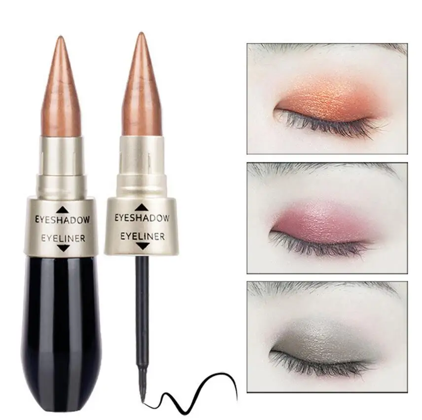 Двухконцевые водостойкие жидкие тени для век подводка глаз комбинация легко