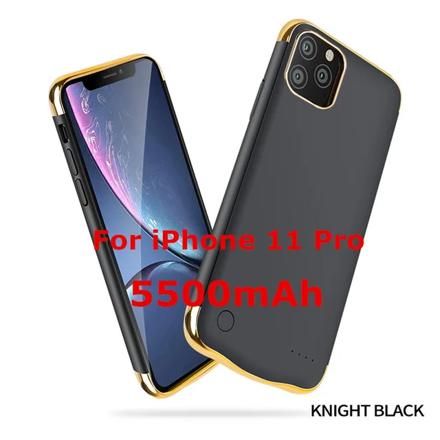 Black for 11 Pro Power Cases 6000mAh Чехол-аккумулятор для iPhone 11 Pro Max зарядное устройство чехол для iPhone 11 Pro аккумулятор - Цвет: Black for 11 Pro