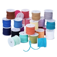 3mm 4mm 5mm faux suede cord 36 colors suede braided cord diy velvet lace leather thread beading bracelet jewelry string making