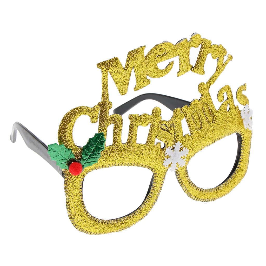 Glitter Merry Christmas Snowflake Sunglasses Novelty Glasses Xmas Party Favors for Parties and Kids Adults | Тематическая одежда и