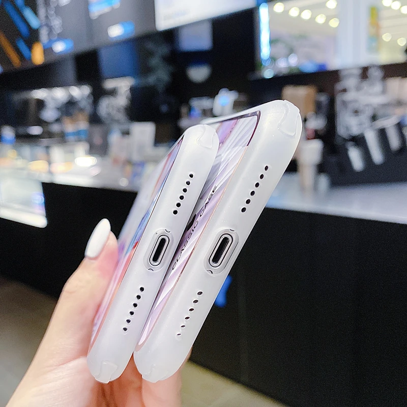 

Luxury Glossy Marble Phone Case For iPhone 11Pro MAX Case 6 7 8Plus X XR XS Max SE 2020 Retro Glitter Gradient Marble Soft Cover