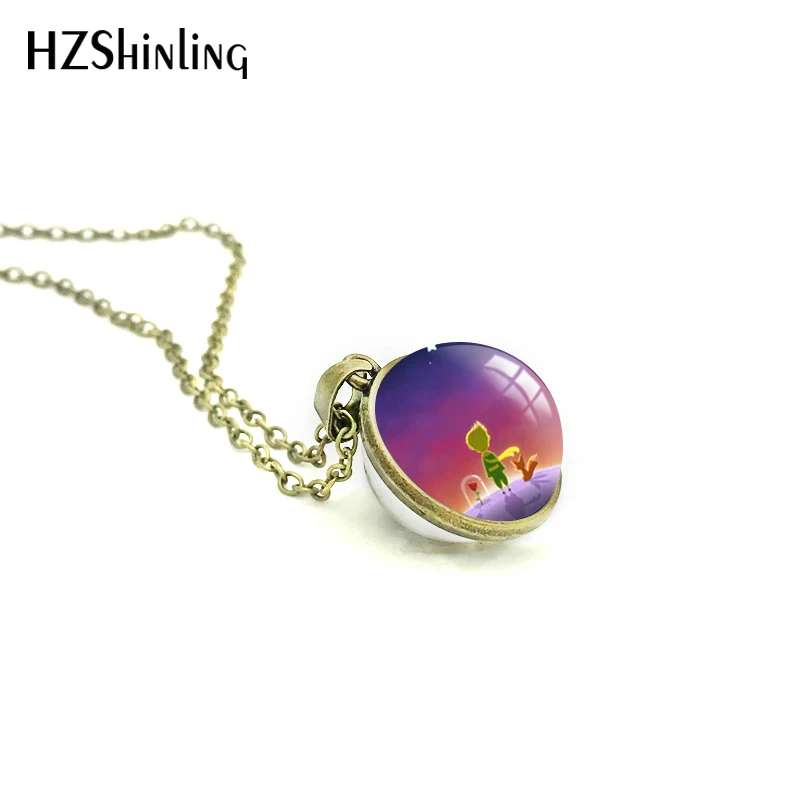 Новинка Le Petit Prince стеклянная купольная двухсторонняя подвеска Маленький принц Ювелирное Украшение сказочное Ручное ремесло ожерелье для детей