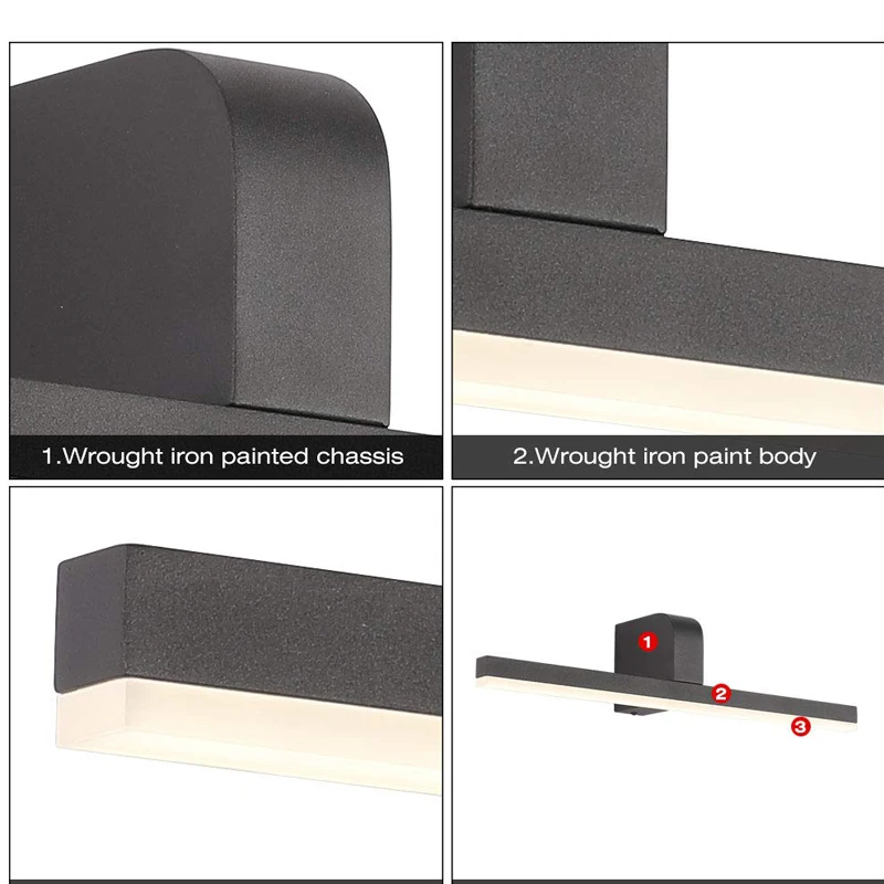 ECOBRT 14 Вт настенные лампы для ванной светодиодный зеркальный светильник