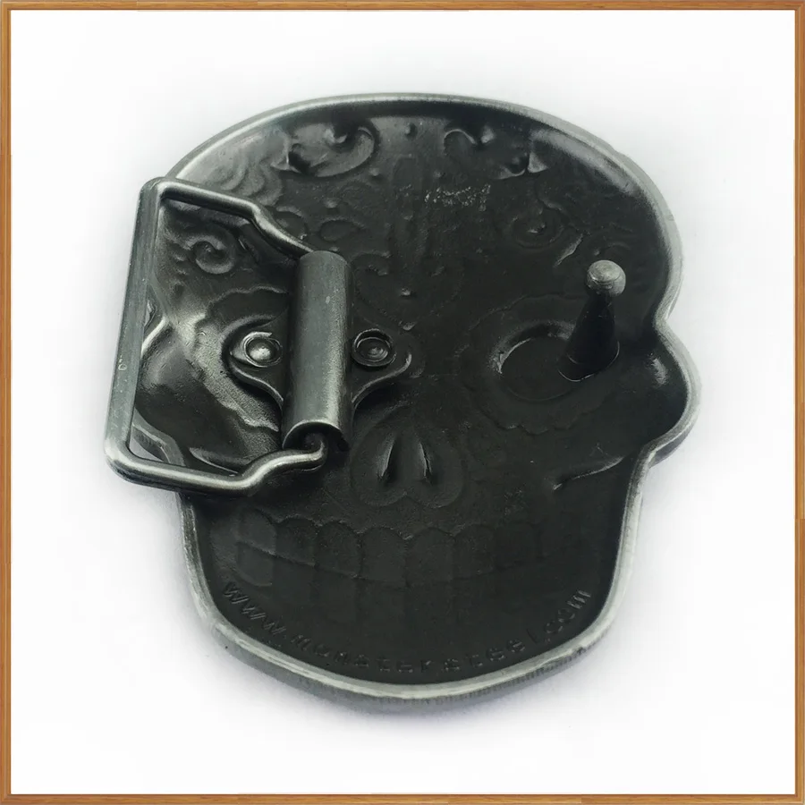 BuckleClub цинковый сплав Черный эмалированный череп ремень с пряжкой для джинсов