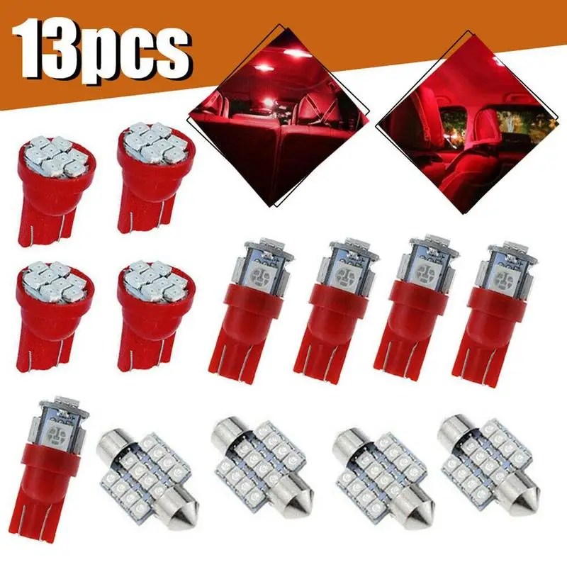Автомобильный светодиодный инструментальный индикатор T10 5050 5SMD красный
