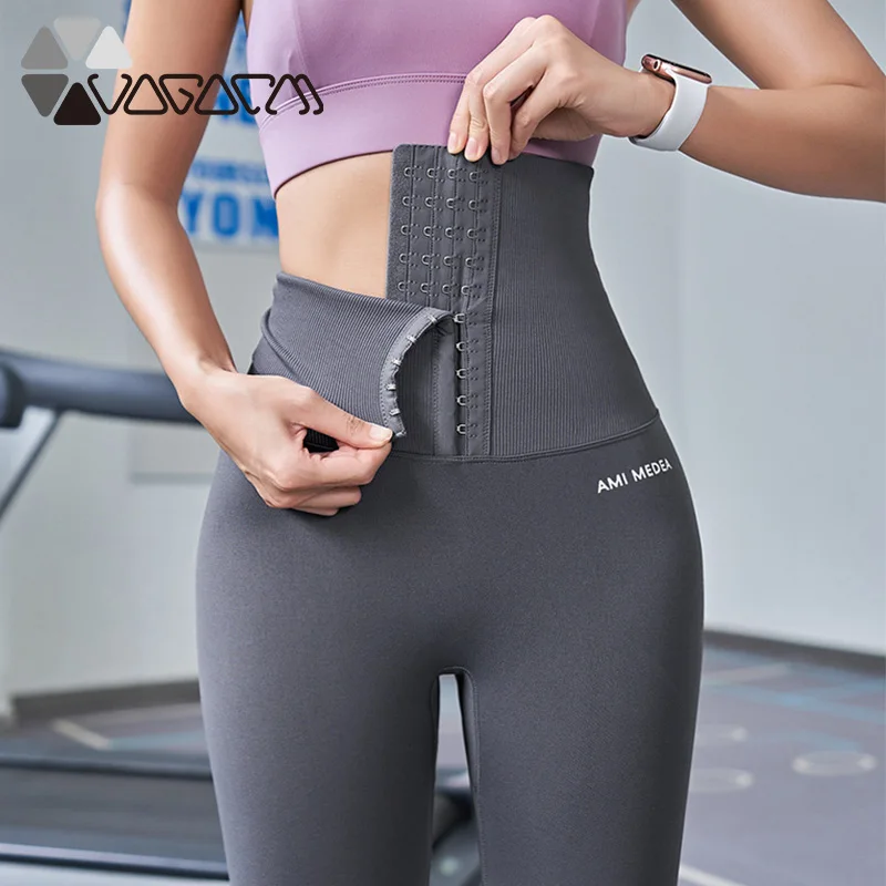 

High Waist Seamless Knitted Women's Yoga Pants Breasted Hips Strech Fitness Leggings Body Shaping Workout Gym Tights Sportswear