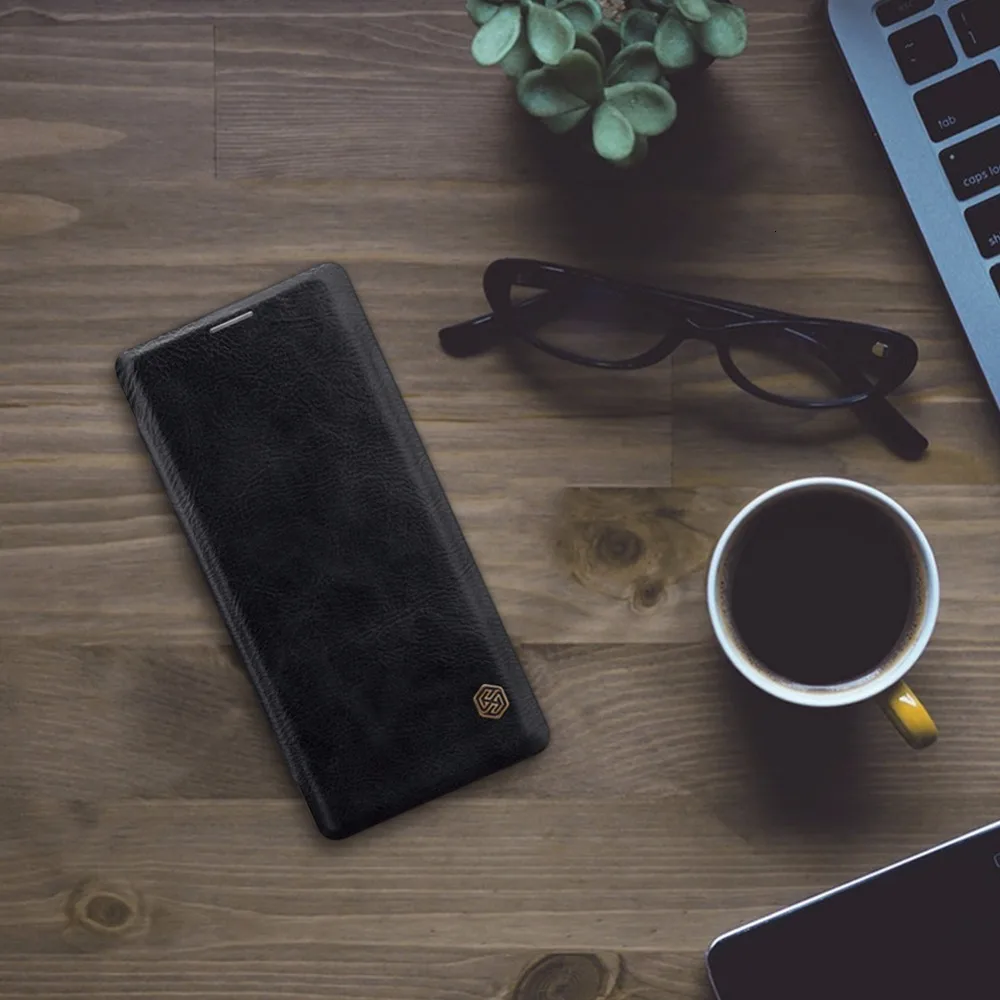 Чехол-книжка NILLKIN для Samsung Note 8 серии Qin роскошный пластиковый чехол-накладка из