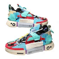 monkey way ins lovers color combination thick soled height daddy shoes students versatile leisure board shoes sneakers