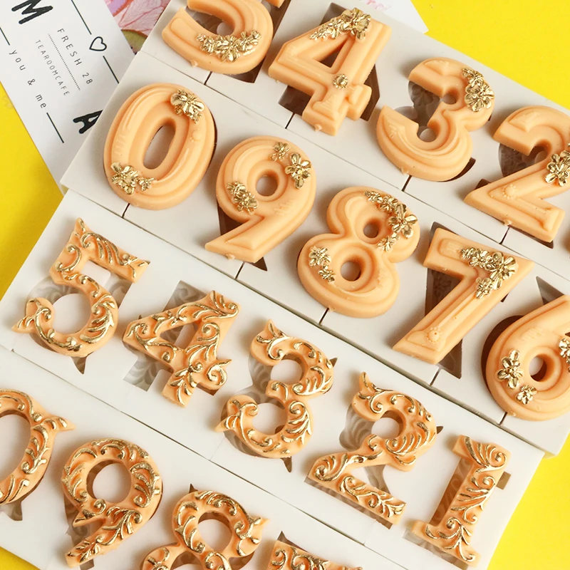 Рельефная цифровая силиконовая форма в стиле ретро для помадки шоколада цветов