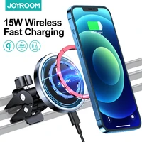 magnetic wireless car phone holder 15w qi fast charging car charger mount air vent car bracket charger for iphone 12 pro max