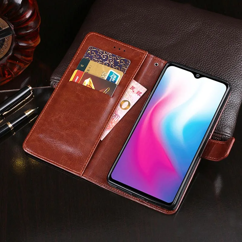 Чехол-книжка для Vivo Y91i деловой кожаный чехол-бумажник чехол телефона Обложка