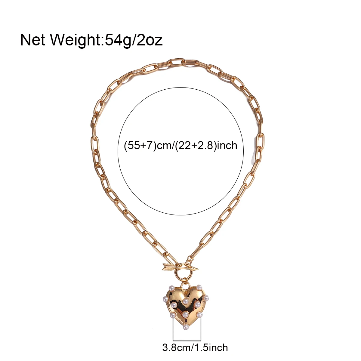 Женское металлическое ожерелье в стиле панк с жемчугом | Украшения и аксессуары