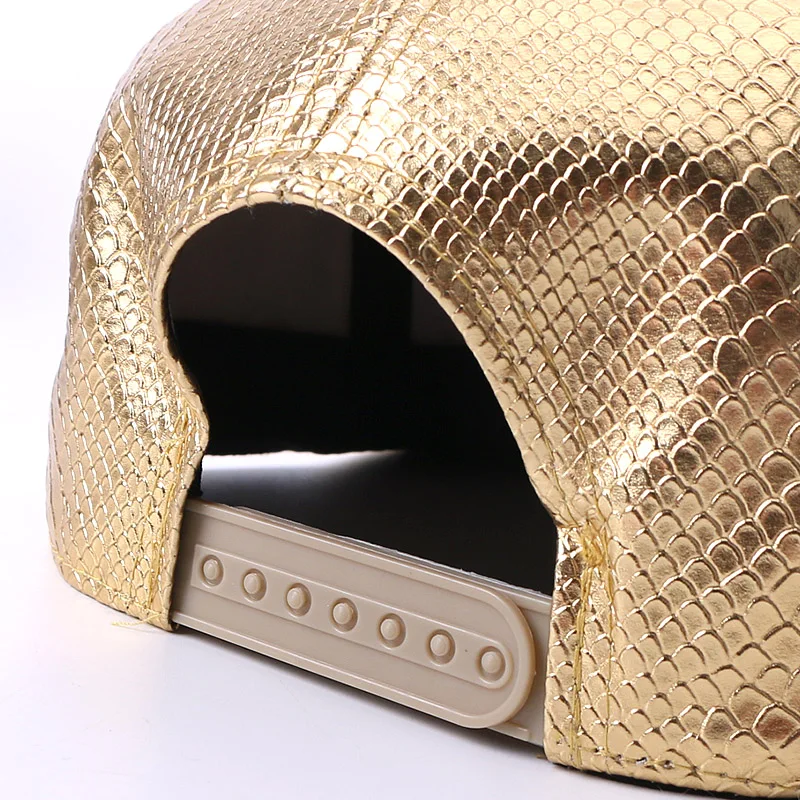 Кепка-бейсболка для мужчин и женщин кожаная бейсболка с блестящими золотистыми