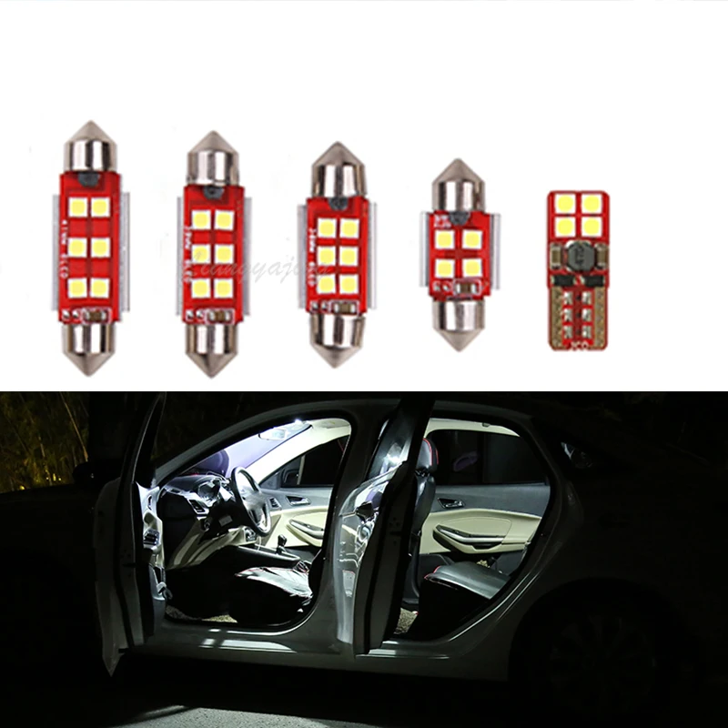 

11pcs Bulbs LED Car Map Dome Light Interior Kit Trunk License Canbus Lamp For Kia Sportage 2005-2008 2009 2010