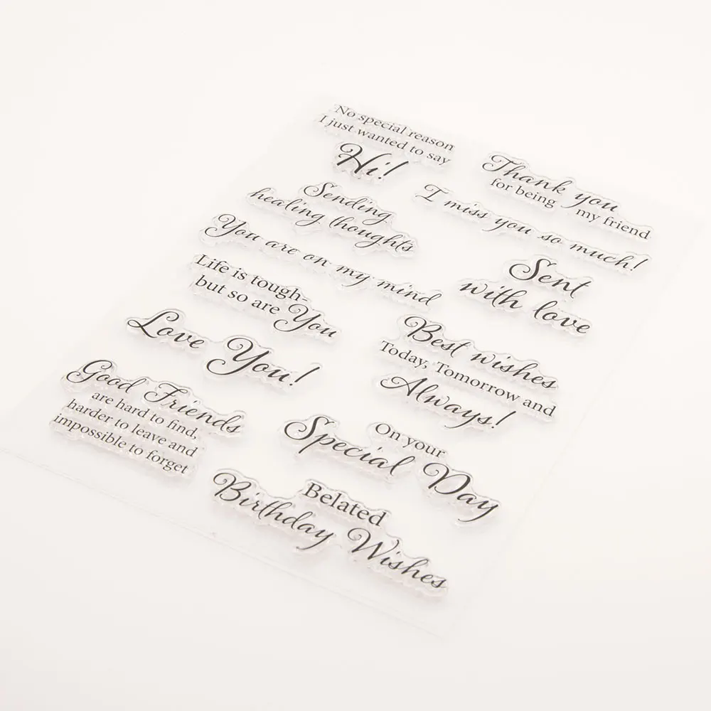 Прозрачный силиконовый лист с надписью Love You Greetings для скрапбукинга | Дом и сад