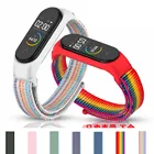 Браслет для mi band 6 5 4, нейлоновый спортивный ремешок для смарт-часов xiaomi Mi band 3 4 5 6