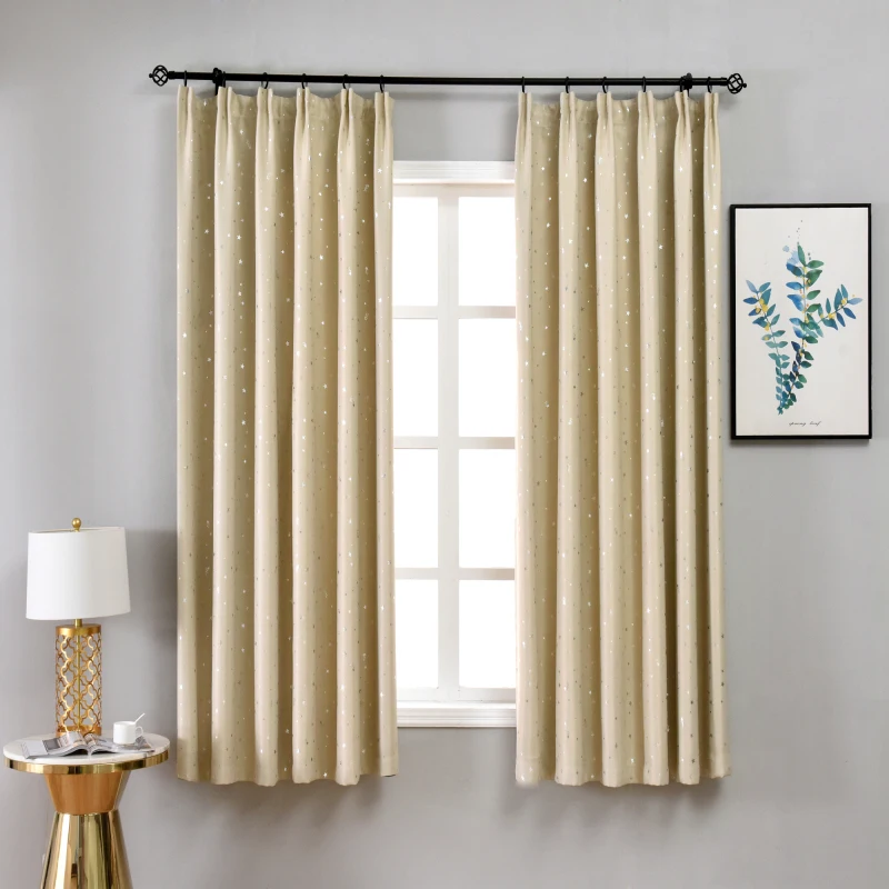 Занавеска со звездами серый мультяшный фотоэлемент для маленького окна