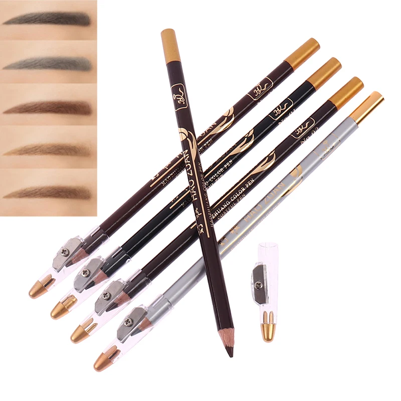 

1Pcs Waterproof Long-lasting Excellence Eyebrow Eyeliner Pencil Eye Makeup Beauty Tools Brown/Black With Sharpener Lid