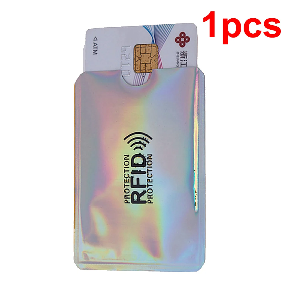 1pcs Анти Rfid кошелек Блокировка ридер замок банк держатель для карт Id банковский Чехол для карт металлический держатель для кредитных NFC алюминий 6*9,3 см - Цвет: 1pcs