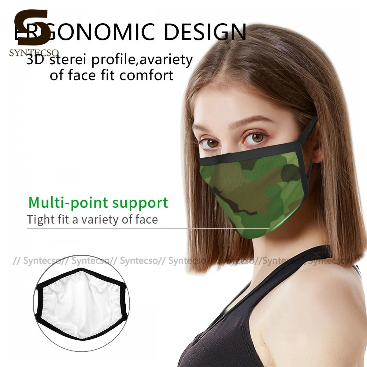 

Commando Face Mouth Mask Adult Anti Dust Fantasy Cloth Charm Facial Mask