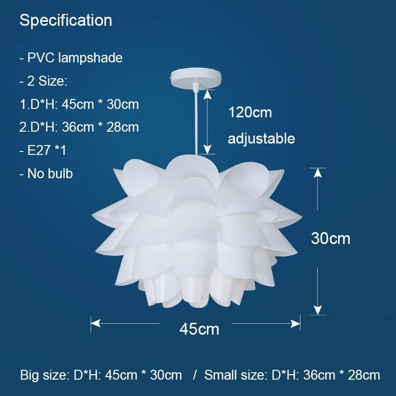 

Modern Lotus Pendant Lights Flower Lampshade Pendant Lamp Nordic Hanglamp For Bedroom Living Room Creative DIY Hanging Lamp E27