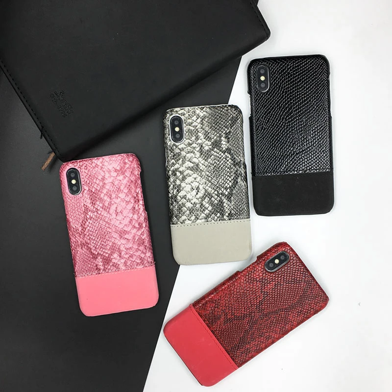 Чехол для iPhone 11 5s 6s 7 8 Plus X XR XS Max под кожу змеи твердый чехол Samsung S8 S9 S10 Lite 1 защитная