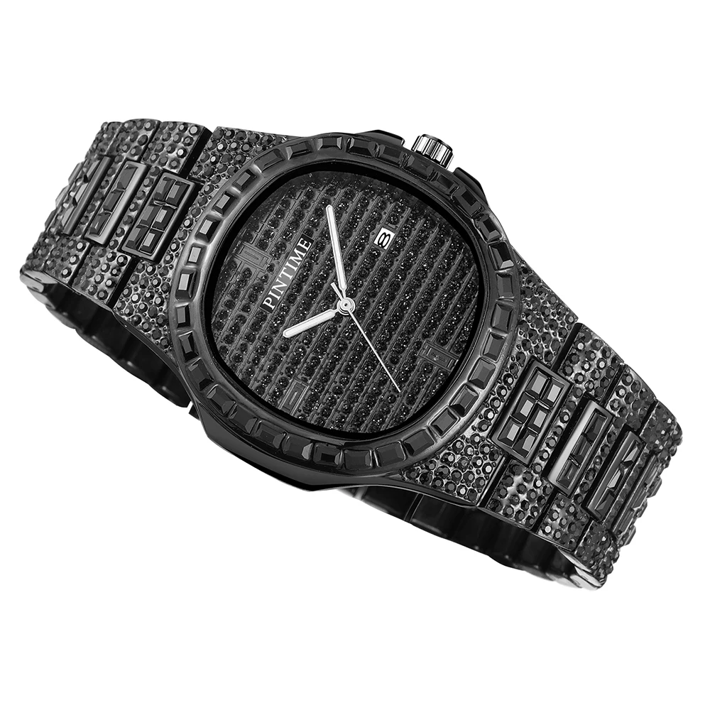 Часы в стиле хип хоп Iced Out для мужчин и женщин сталь золото кварцевые s часы