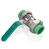 valve ppr double live ball valve green 6 points 25 plastic hot melt valve cold and hot water pipe into the main valve