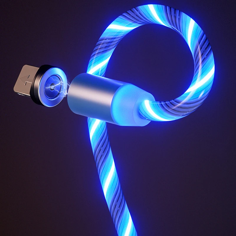 Магнитный зарядный кабель Micro USB USB-C Type-C для iphone11 X 7 Samsung A50 светящийся Мобильный