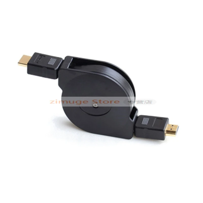 Телескопический HDMI кабель Выдвижной Мужской к мужской HD ТВ линия для ТВ коробка Проектор Монитор Портативный Путешествия HDMI Провод 1 м 1,8 м